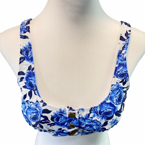 Nicole Miller NWT Over The Shoulder Bikini Top L - Picture 3 of 14